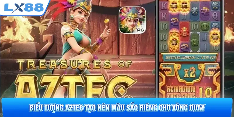 Biểu tượng Aztec tạo nên màu sắc riêng cho vòng quay